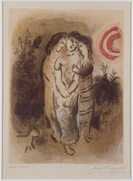 Naomi and her daughters-in-law, 1960 - Marc Chagall
