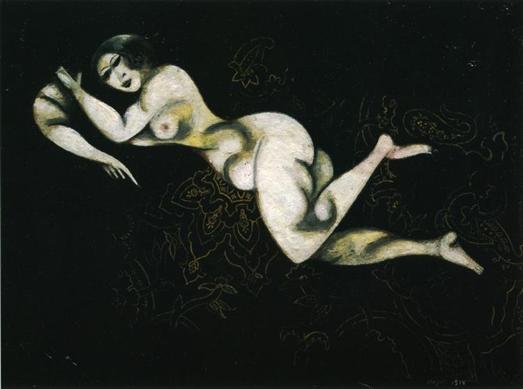 Nude Lying Down, 1914 - Marc Chagall