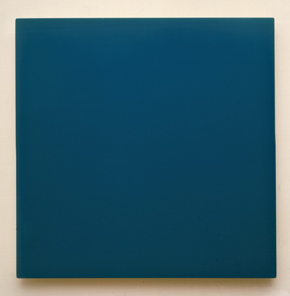 Enamel on Wood: Blue Green, 1989 - Marcia Hafif