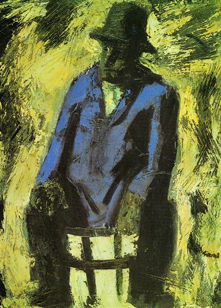 The blue jacket, 1955 - Mario Sironi
