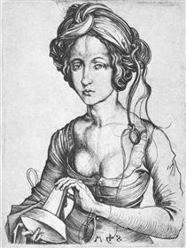 A Foolish Virgin - Martin Schongauer
