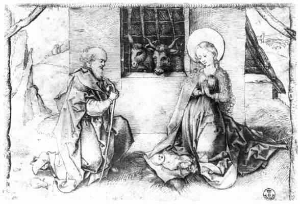 Christ's birth, 1475 - 1490 - Мартін Шонгауер