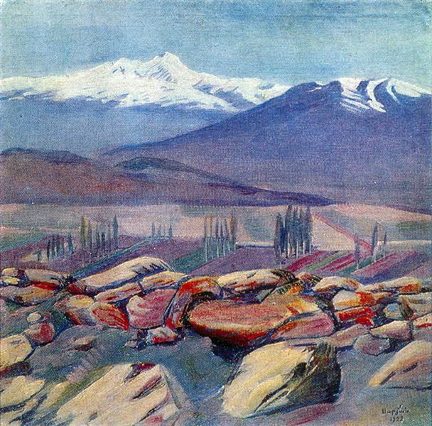 Aragats and Mount Ara, 1922 - Мартірос Сар'ян