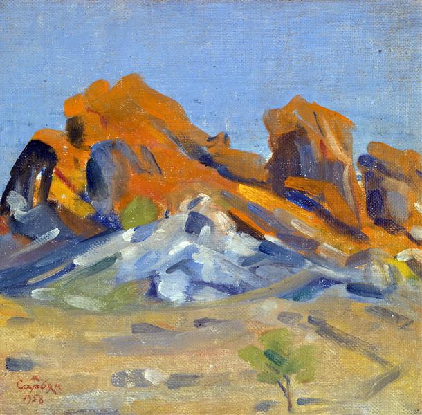 Orange Rocks, 1958 - Martiros Sarjan