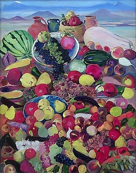 The fruits from rocky slopes of Aragats, 1958 - Martiros Sarjan