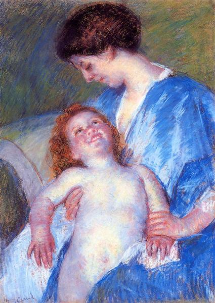 Baby Smiling up at Her Mother, 1897 - Mary Cassatt
