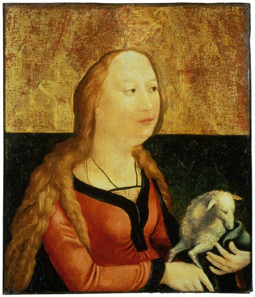 Saint Agnes of Rome (Coburg Panel), c.1500 - Матиас Грюневальд
