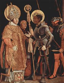 Disputation of Saints Erasmus and Mauritius (Maurice) - Матиас Грюневальд