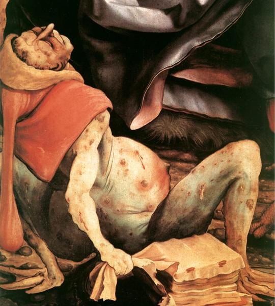 Suffering Man (detail from The Temptation of St. Anthony), 1510 - 1515 - Матіас Грюневальд