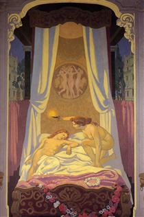 Psyche Discovers That Her Secret Lover Is Cupid - Maurice Denis