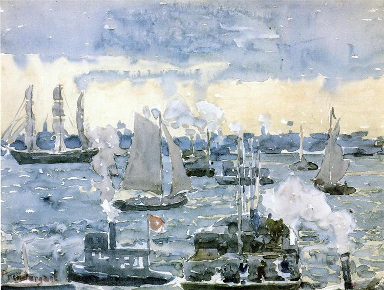 Boston Harbor, c.1900 - c.1905 - Maurice Prendergast