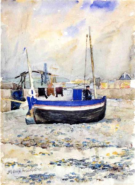 Low Tide, Afternoon, Treport, 1892 - Морис Прендергаст