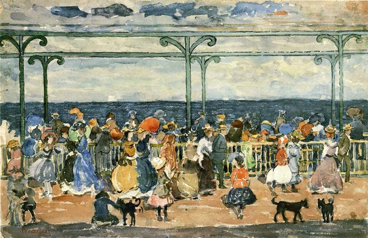 Promenade at Nantasket, c.1900 - c.1905 - Моріс Прендергаст