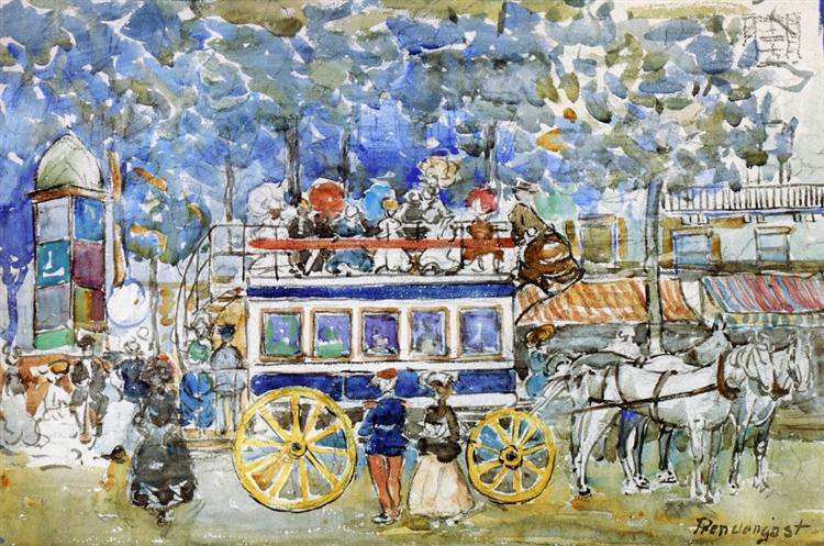 The Paris Omnibus, 1904 - Морис Прендергаст