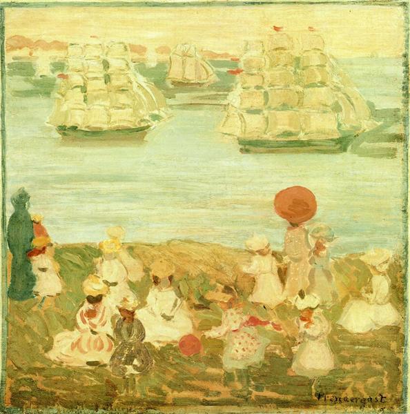The Pretty Ships (also known as As the Ships Go By), c.1895 - c.1897 - Maurice Prendergast