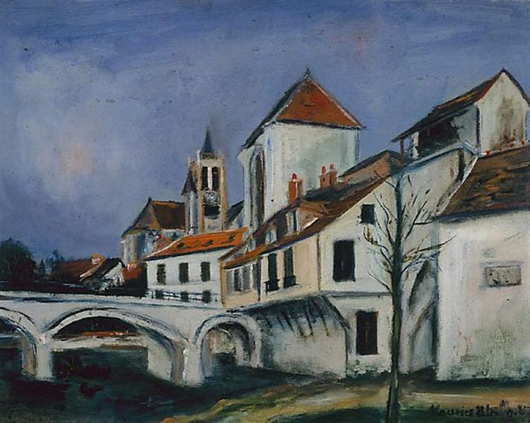 Bridge and Church - Maurice Utrillo