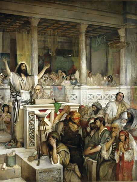 Christ Preaching at Capernaum, 1879 - Мауриций Готтлиб