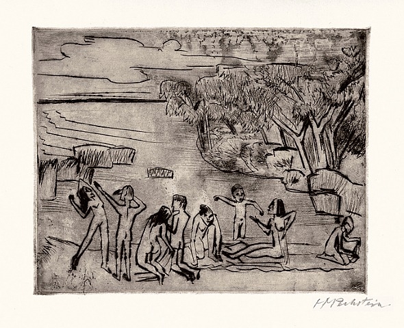 Am Ufer (At the Riverbank), 1920 - Max Pechstein