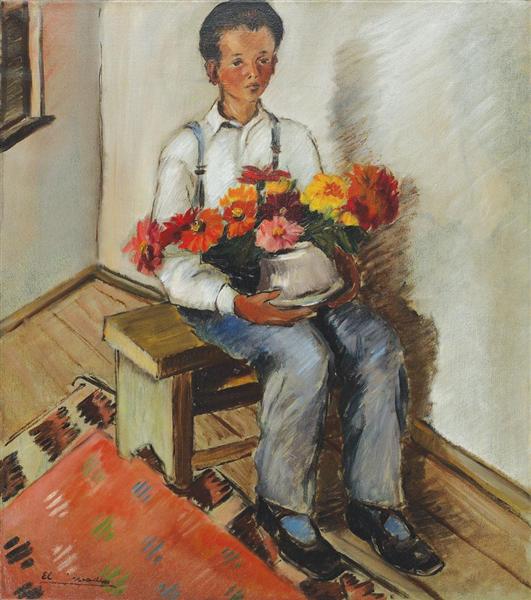 Little Gardener (Portrait of Constantin) - Мікаела Елеутеріаде