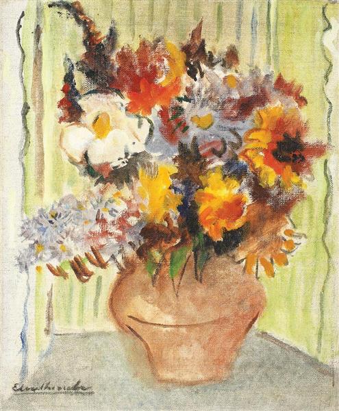 Vase with Flowers - Микаэла Элеутериаде
