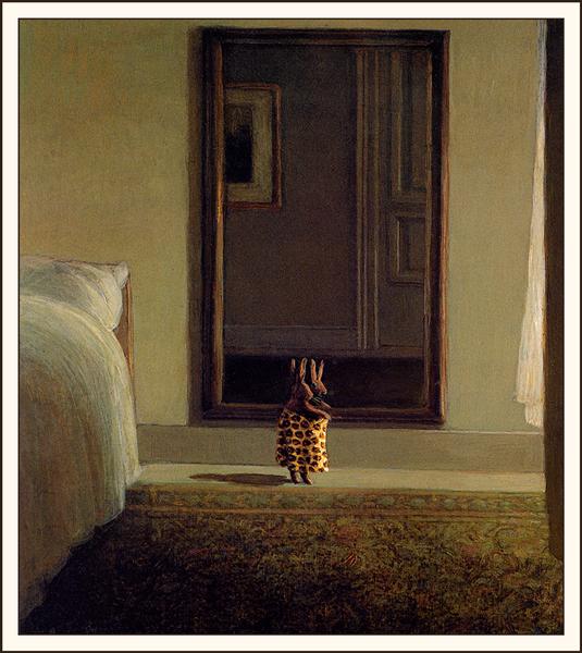 Rabbit In Front Of The Mirror - Michael Sowa