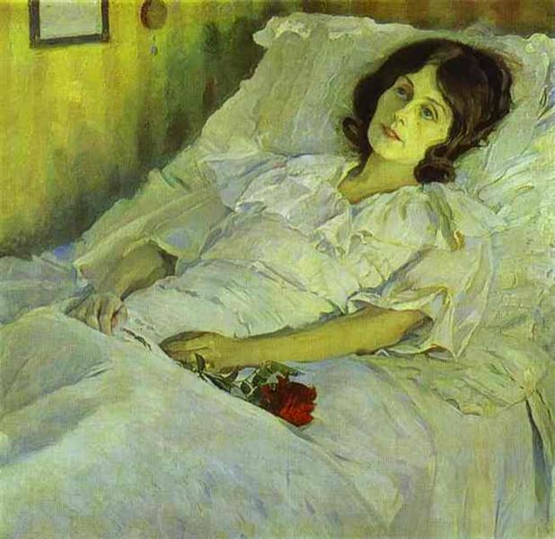 A Sick Girl, 1928 - Michail Wassiljewitsch Nesterow