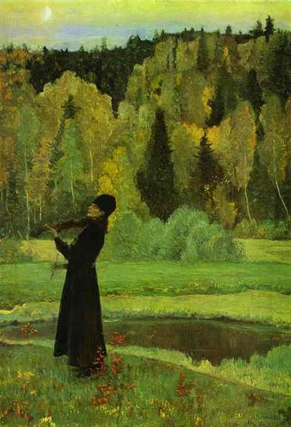 Elegy. Blind Musician., 1928 - Mikhail Nesterov