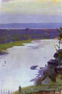 River Belaya - Mikhail Nesterov