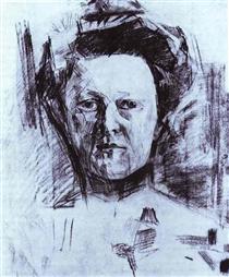 Portrait of Valentina Usoltseva, wife of the Doctor Usoltsev - Mikhail Vrubel