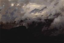 Elbrus in the clouds - Nikolai Alexandrowitsch Jaroschenko