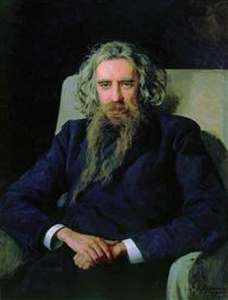 Portrait of Vladimir Solovyov - Mykola Yaroshenko