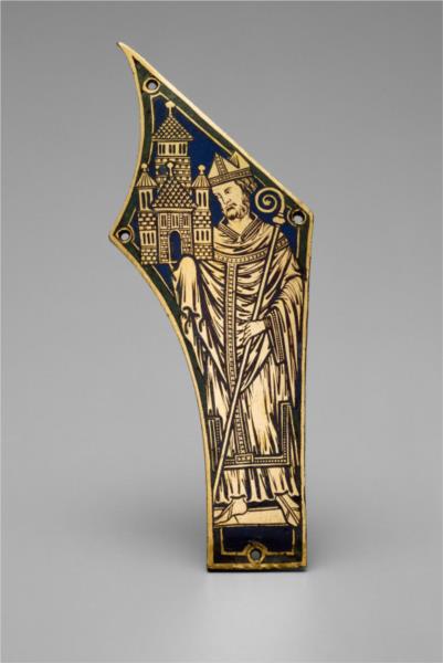 Plaque with Bishop, 1200 - Ніколаc Верденський