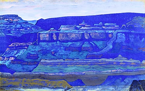 Blue temples, 1921 - Николай  Рерих