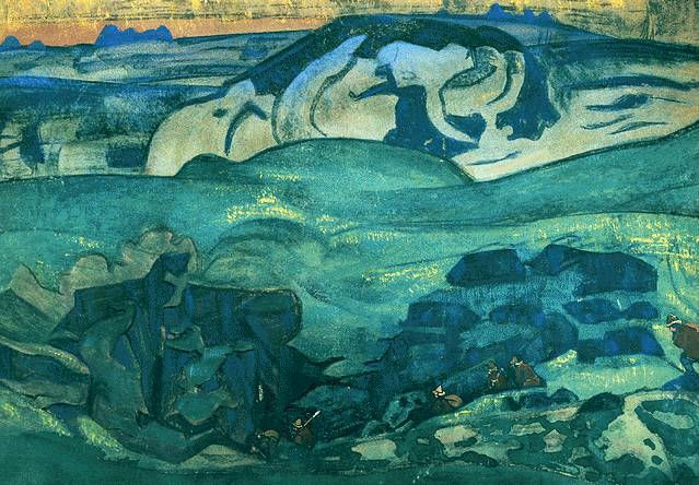 Chud has gone under the ground, 1913 - Nikolái Roerich