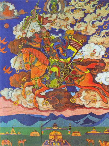 Great rider. Rigden Jyepo - Messenger of Shambhala, 1927 - Nikolai Konstantinovich Roerich