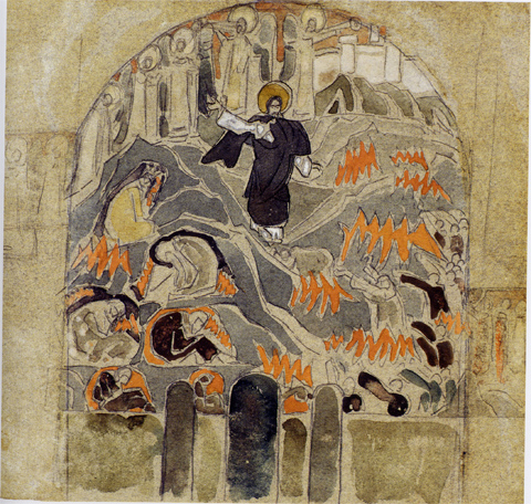 Harrowing of Hell, c.1909 - Николай  Рерих