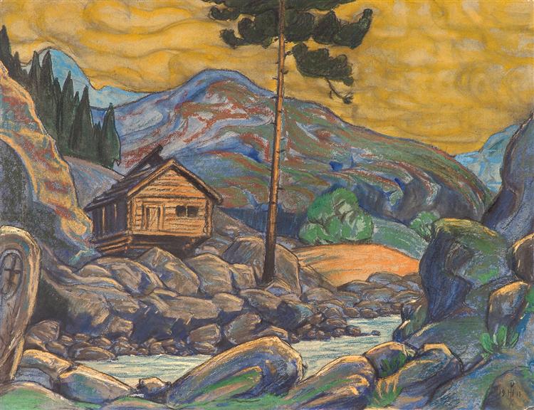 Hut in the mountains, 1911 - Nikolái Roerich