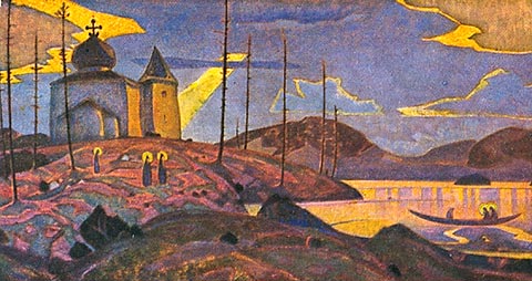 Saint guests, 1923 - Николай  Рерих