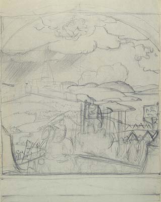 Study to "Conquest of Kazan", c.1915 - Nicolas Roerich