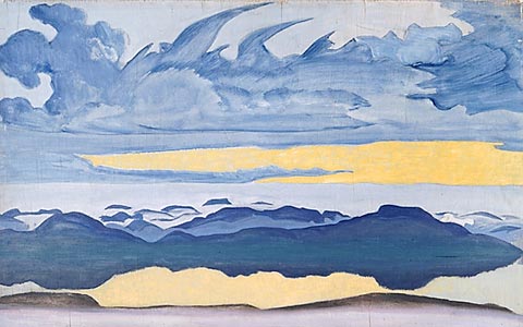 Sunset rider, 1918 - Nikolái Roerich