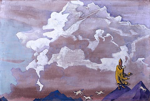 White horses, 1925 - Николай  Рерих