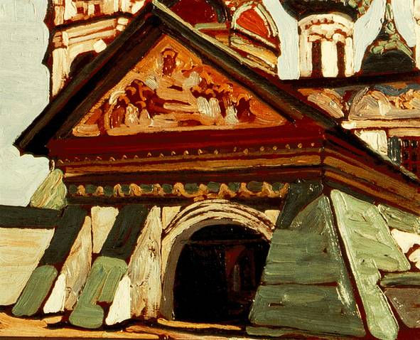 Yaroslavl. Entrance to the St. Nicholas Wet Church., 1903 - Nikolai Konstantinovich Roerich