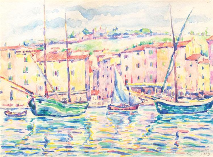 Boats at Saint Tropez, 1913 - Nicolae Darascu