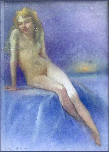 Nude sitting, 1902 - Николае Вермонт