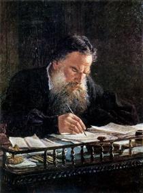 Portrait of Leo Tolstoy - Nikolai Nikolajewitsch Ge