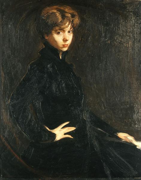 Portrait of Mlle.M. Horsch, c.1916 - c.1917 - Николаос Литрас