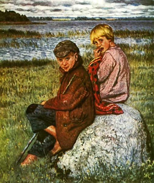 Деревенские дети, 1930 - Николай Богданов-Бельский