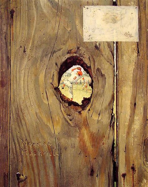 The Peephole, 1958 - Norman Rockwell