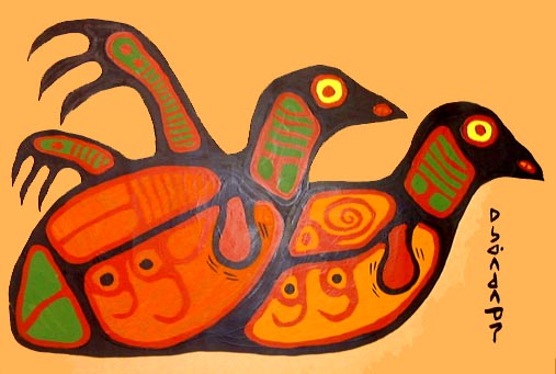 Birds With Heart - Norval Morrisseau
