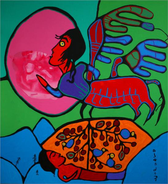 Dreaming of the Astral Plane, 1995 - Norval Morrisseau
